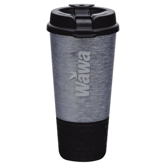 WAWA Official Travel Tumbler Coffee Insulated Mug w/ Lid Cup- Gray/Black 20 oz