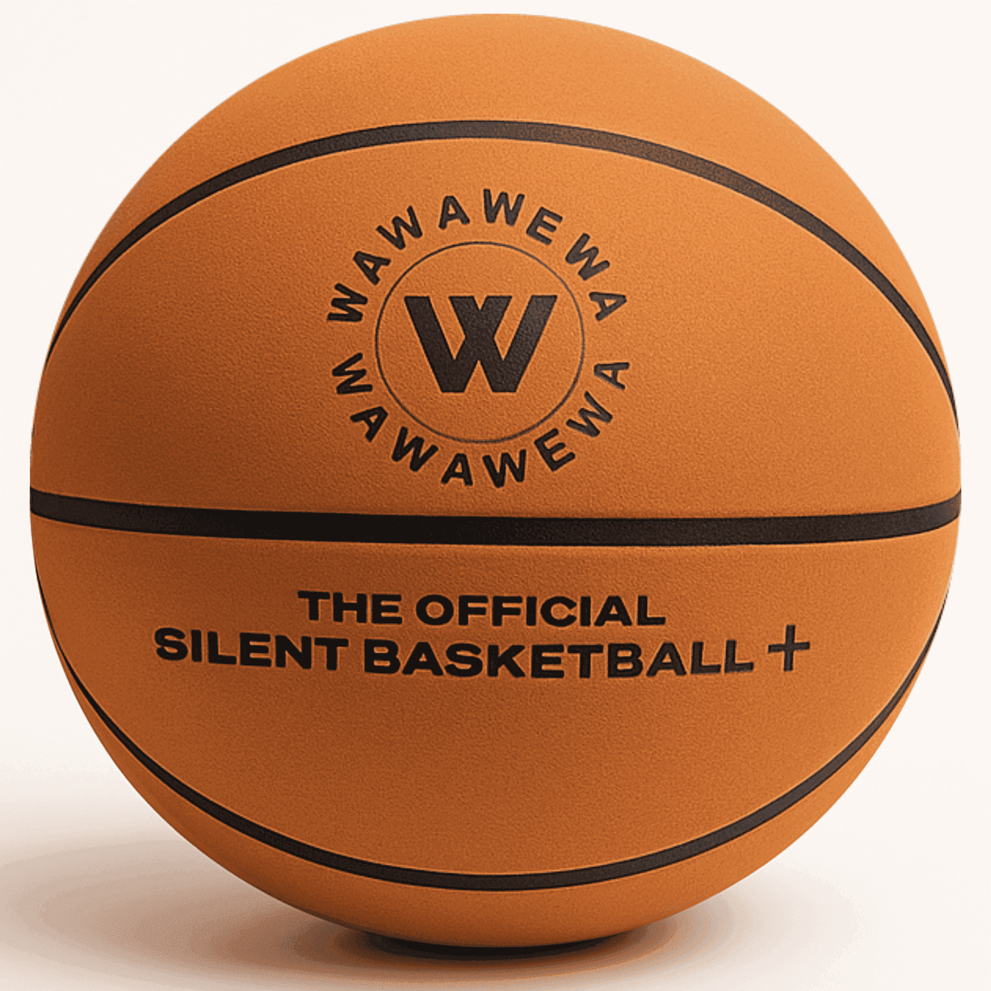 WAWAWEWA The Official Silent Basketball Size 7 (29.5\") – Indoor Basketball for Quiet Dribbling – Grooved Airless Indoor Training PU Foam Basket Ball – Real Feel Silent Play for All Ages