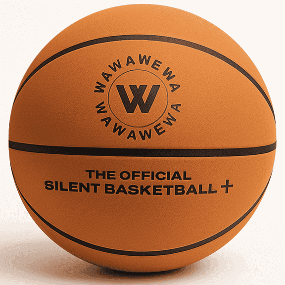 WAWAWEWA The Official Silent Basketball Size 7 (29.5") Indoor Basketball for Quiet Dribbling Grooved Airless Indoor Training PU Foam Basket Ball Real Feel Silent Play for All Ages