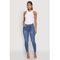 thumbnail image 1 of Womens WAX High Rise Solid Cropped Skinny Jeans, 1 of 5