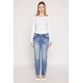 thumbnail image 1 of Womens WAX Straight Leg Whiskered Jeans, 1 of 4