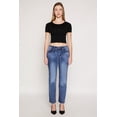thumbnail image 1 of Womens WAX Straight Leg Whiskered Jeans, 1 of 4