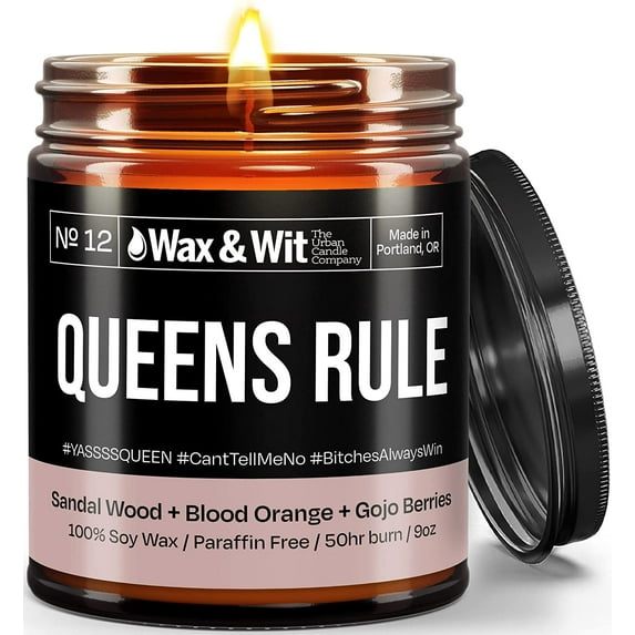 WAX & WIT Housewarming Gift, Funny Candles, Soy Wax Scented Candles Gifts for Women, Candles for Home Scented, Aromatherapy Candle, Non Toxic Natural Candles, Candles for Men and Women, Jar Candle