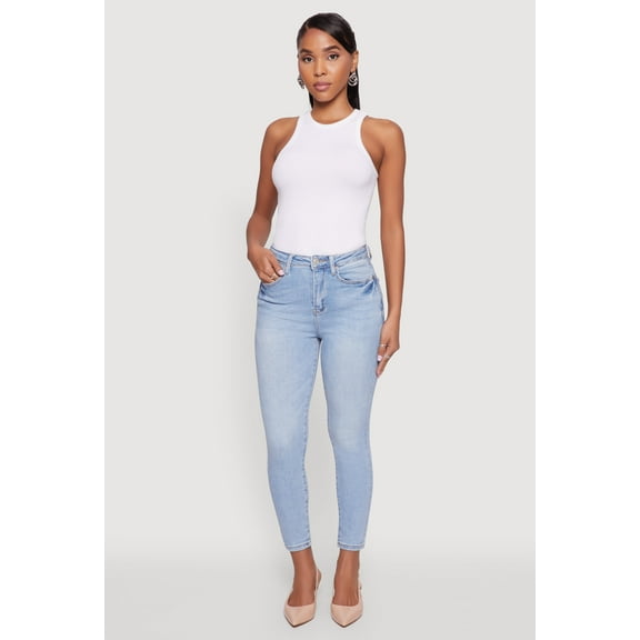 Womens WAX Cropped Skinny Jeans