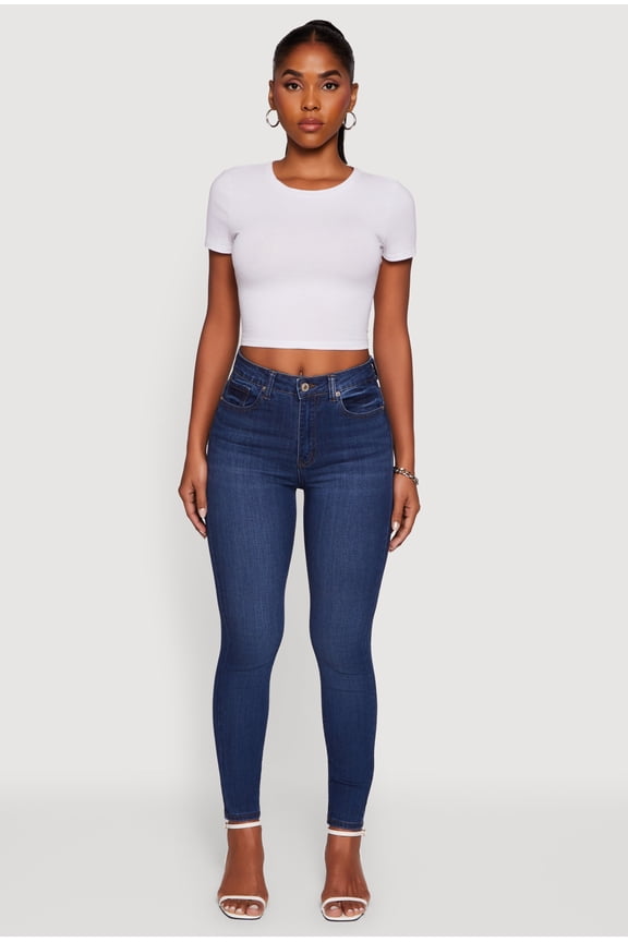 Women's WAX High Waist Whiskered Skinny Jeans