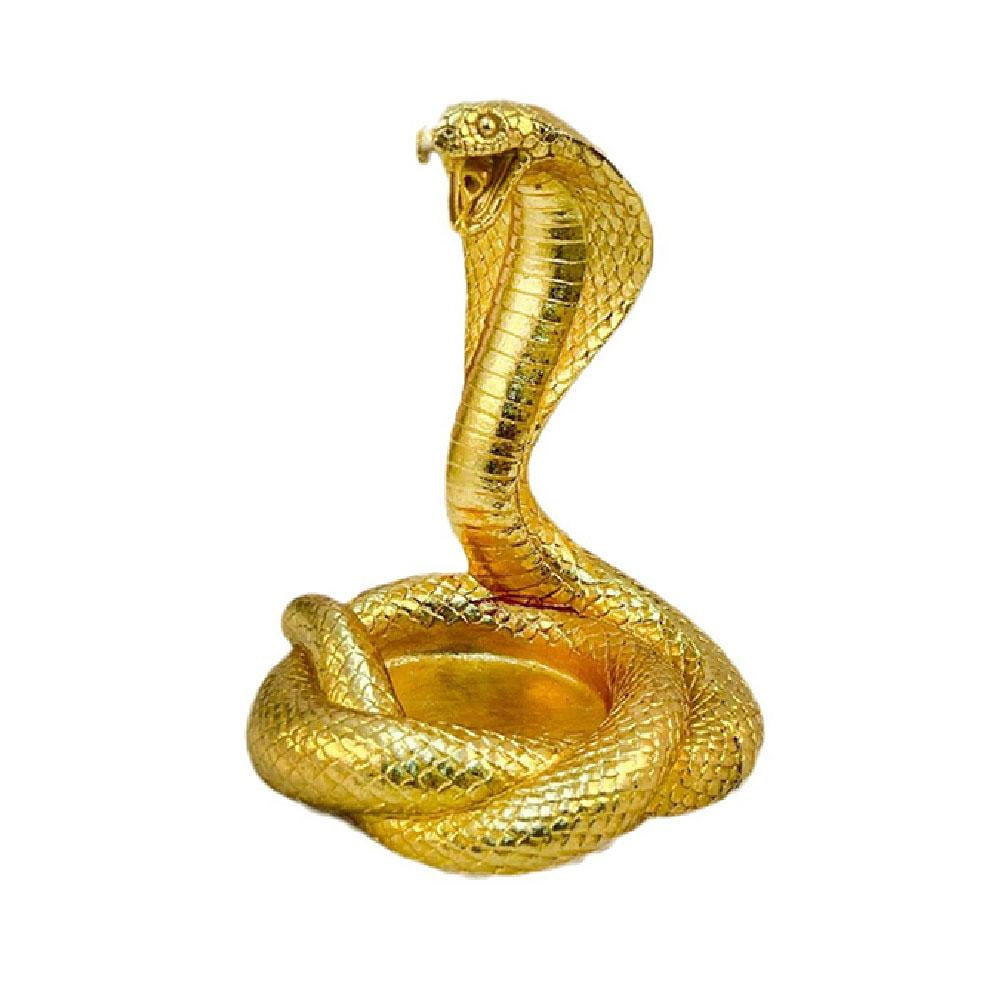 WAXCMXYH 2025 Year Snake Statue Feng Shui Snake Figurine Gold Coiled