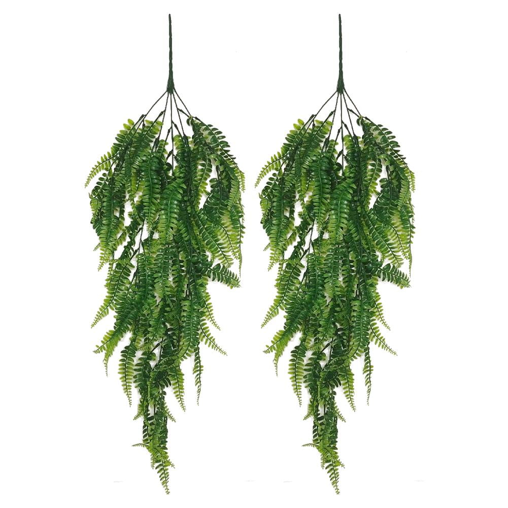 WAXCMXYH Artificial Hanging Ferns Plants Vine Fake Ivy Boston Outdoor