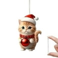 thumbnail image 1 of WAXCMXYH Christmas Tree Hanging Ornaments 2D Acrylic Cat Shaped UK Pendants Decor, 1 of 1