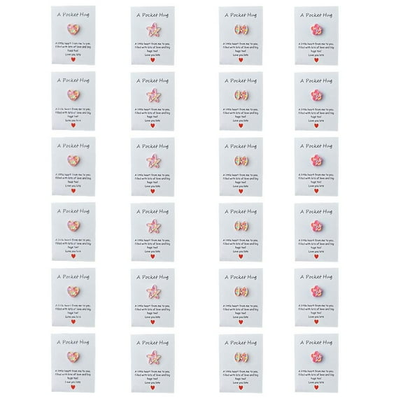 WAXCMXYH Resin Heart Pocket Token Mini Cute Little Pocket Hugs with Greeting Cards Positive Pocket Hug Card Creative Gifts for Relatives Friends and Lovers Starfish
