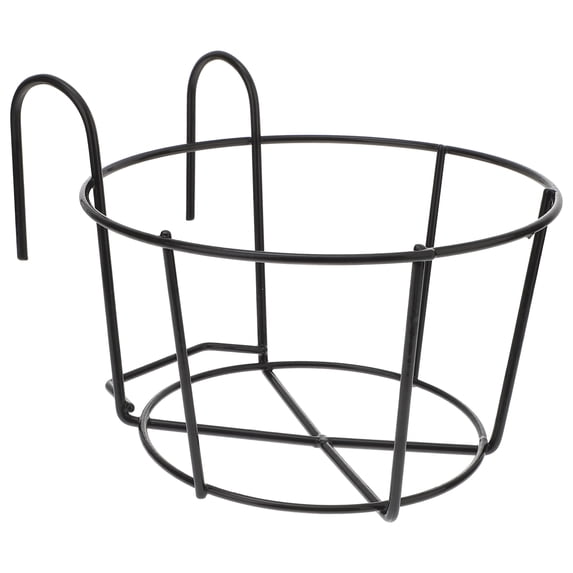 WAXIAYU 1 Pc Railing Flowerpot Bracket Exquisite Planter Pot Holder (Dark Brown)