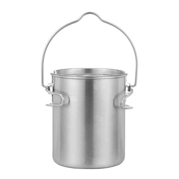 WAXIAYU 1Pc Stainless Steel Camping Cup Outdoor Camping Coffee Cup with Lid and Handles