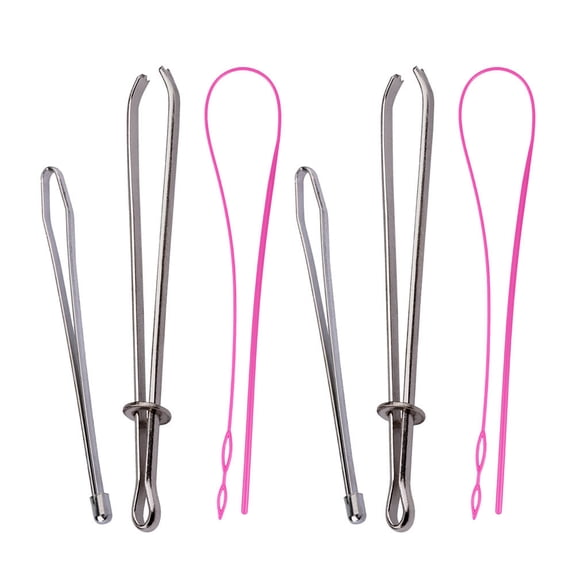 Mobutofu 2Set Embroidery Thread Machine Threader Tool Assorted Color Metal and Plastic Included