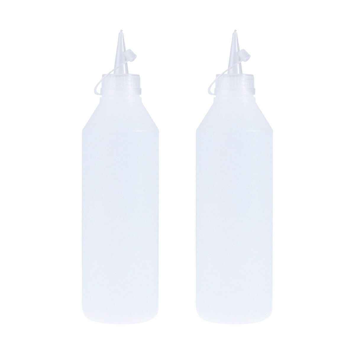 WAXIAYU 2x 500ML Squeeze Plastic Bottles for Crafts & Glue (White