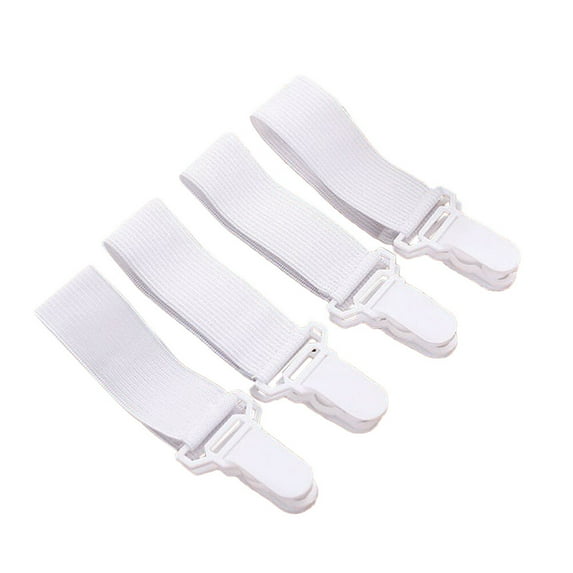 WAXIAYU 4pcs Bed Sheet Fasteners Suspenders Gripper Elastic Straps Clips for Various Bed Sheets Mattress Covers Sofa Cushion Hospital Beds