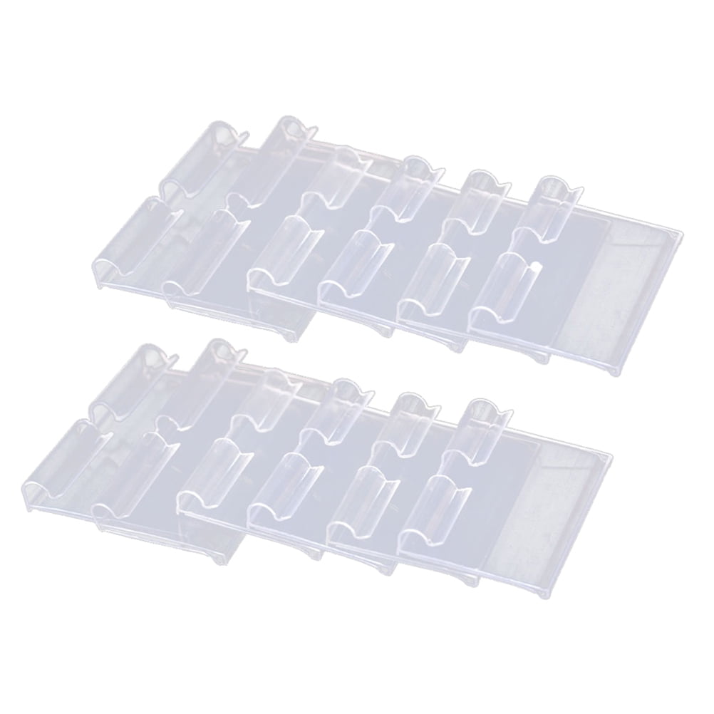 WAXIAYU 50 Clear Plastic Basket Labels for Retail, Refrigerator, Drawer