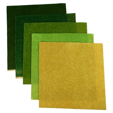 WAXIAYU 5Pcs Model Grass Mat Turf Lawn Paper for DIY Train Railroad Landscape