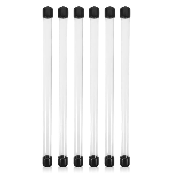 WAXIAYU 6 pcs Clear Storage Tubes Plastic Storage Tubes Round Storage Tubes Portable Storage Tubes with Lids