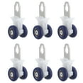 WAXIAYU 6pc Heavy Duty Shower Curtain Track Set Ceiling Rollers Glider