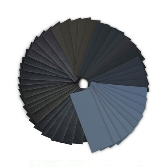 WAXIAYU 72pcs Wet Dry Waterproof Sandpaper 400 to 3000 Assorted Grit Sanding Paper for Automotive Polishing Wood Metal Furniture Finishing