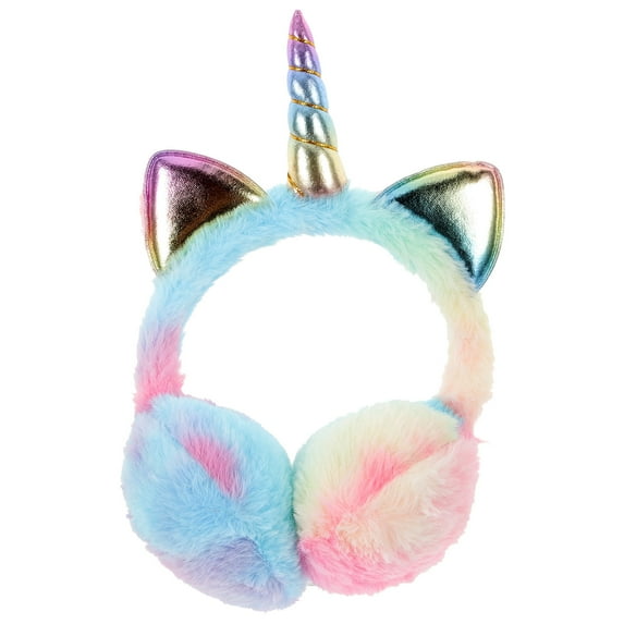WAXIAYU Cute Earmuff Headband Unicorn Warm Earmuff Headband Plush Earmuff Headband for Winter