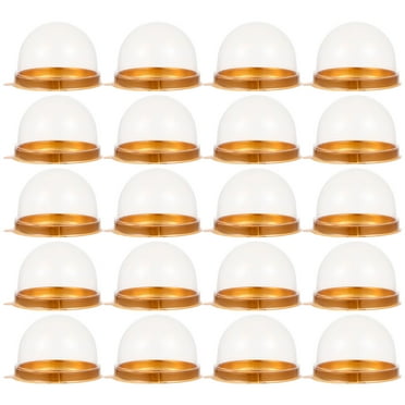 WAXIAYU Mini Cupcake Containers Disposable Clear Plastic Boxes