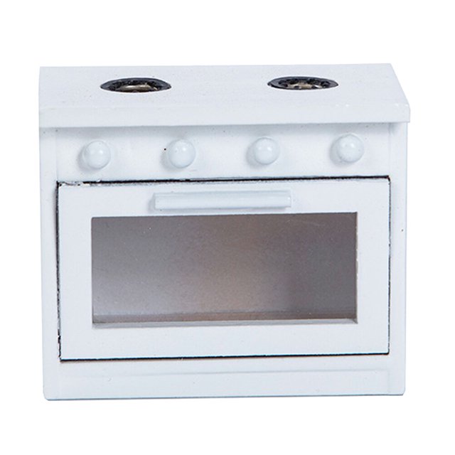 WAXIAYU Miniature White Cooker Stove for Wooden House Furniture