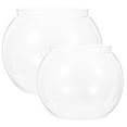 WAXIAYU Plastic Fish Bowl with Base for Betta Fish and Turtle Terrarium