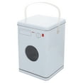 WAXIAYU Tin Laundry Powder Storage Canister with Handle Grey