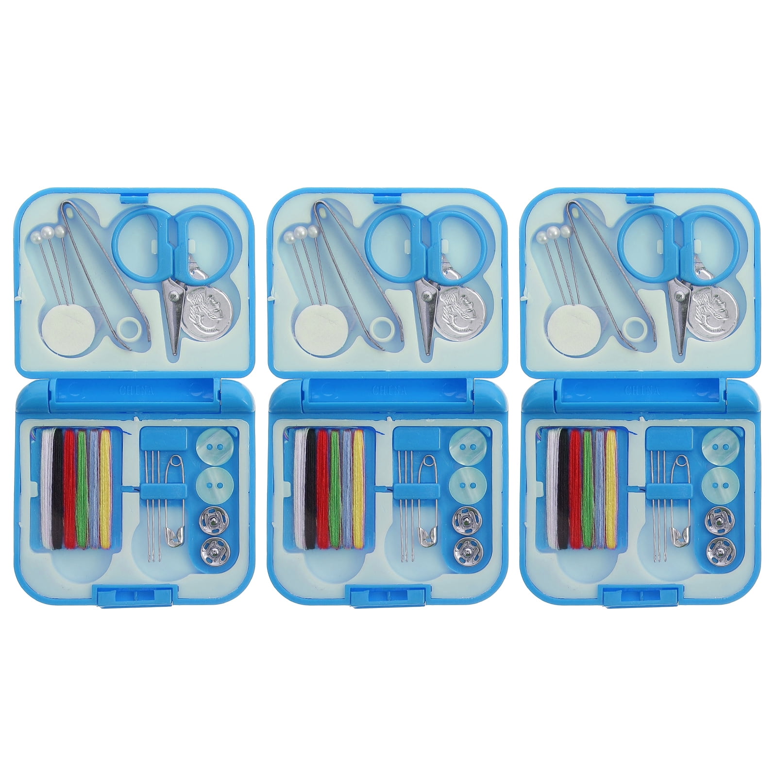 WAXIAYU Wakauto Portable Sewing Kit with Thread, Needles, Scissors, and