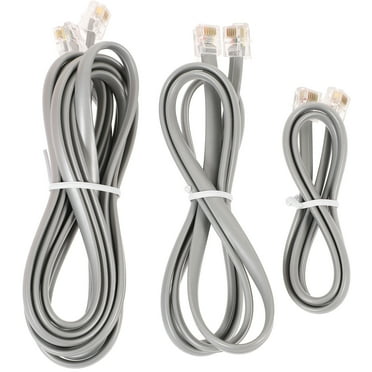 WAXIAYU Wall Phone Extension Cord Cable for Landline Telephone (3 Pack)