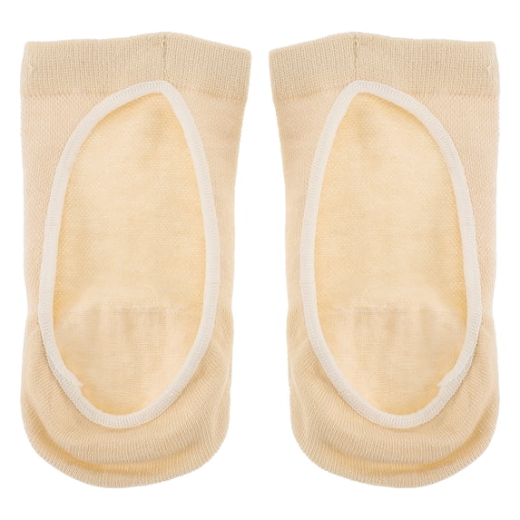 WAXIAYU Women's Peep Toe Cotton No Show Socks Non Slip Yoga Liner