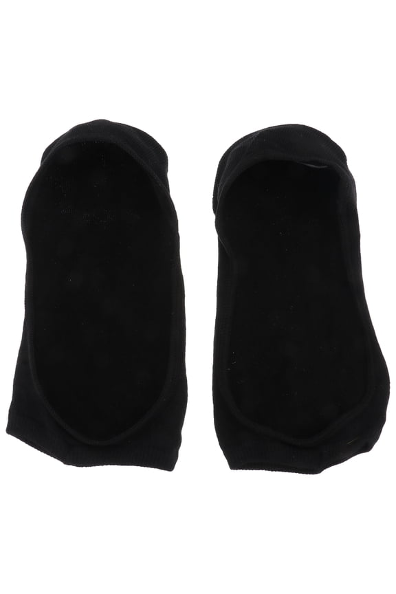 Women's Peep Toe Yoga Socks with Nonslip Heel Grip - Black