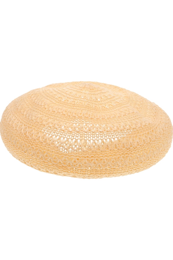 Womens Straw Beret French Style Beanie Hat for Girls