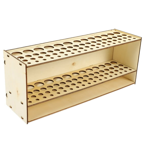 WAXIAYU Wooden Makeup Brush & Paint Organizer - 67 Slots