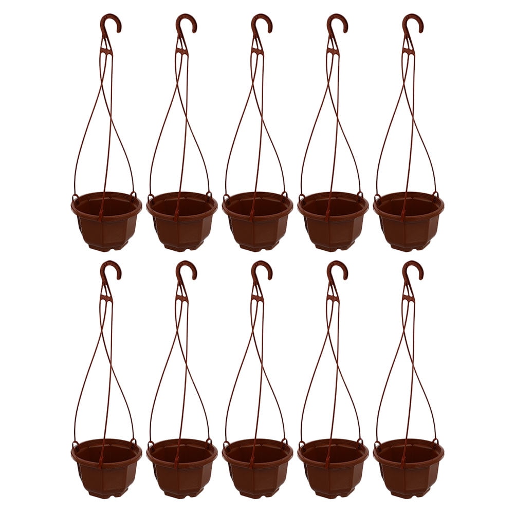 WAXIAYUZ 10 Pack Small Plastic Hanging Flower Plant Pots for Indoor