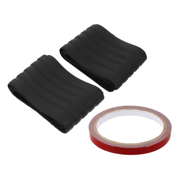 2 Pcs Universal Car Rear Bumper Protector Rubber Trim Cover Sticker Guard