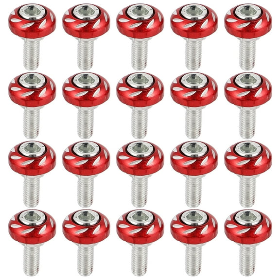 20pcs 6mm Motorcycle License Plate Screws for Bike Modification