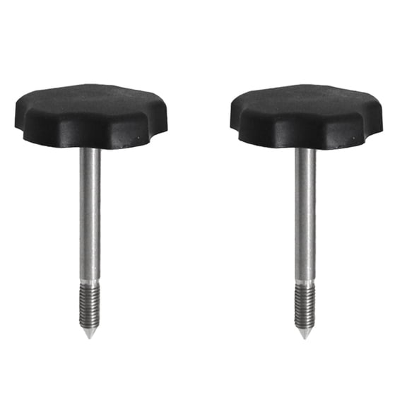 Mobutofu 2Pcs Window Frame Pin Knob Black Soft-Top Replacement Stainless Steel Nylon