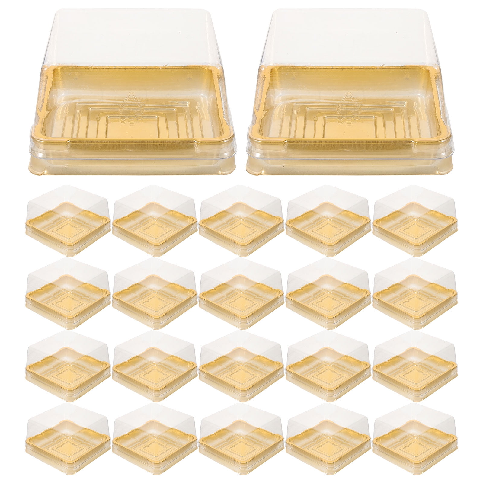 WAXIAYUZ 50pcs Small Mousse Boxes Mousse Containers Compact Package