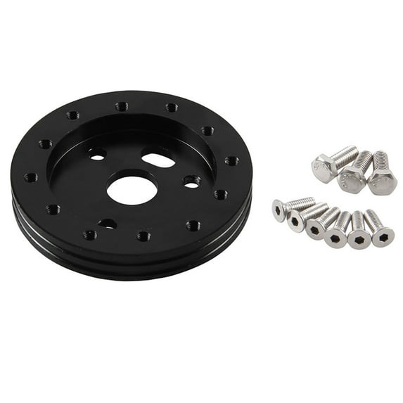 WAXIAYUZ 6 Hole to 3 Hole Steering Wheel Adapter - Black