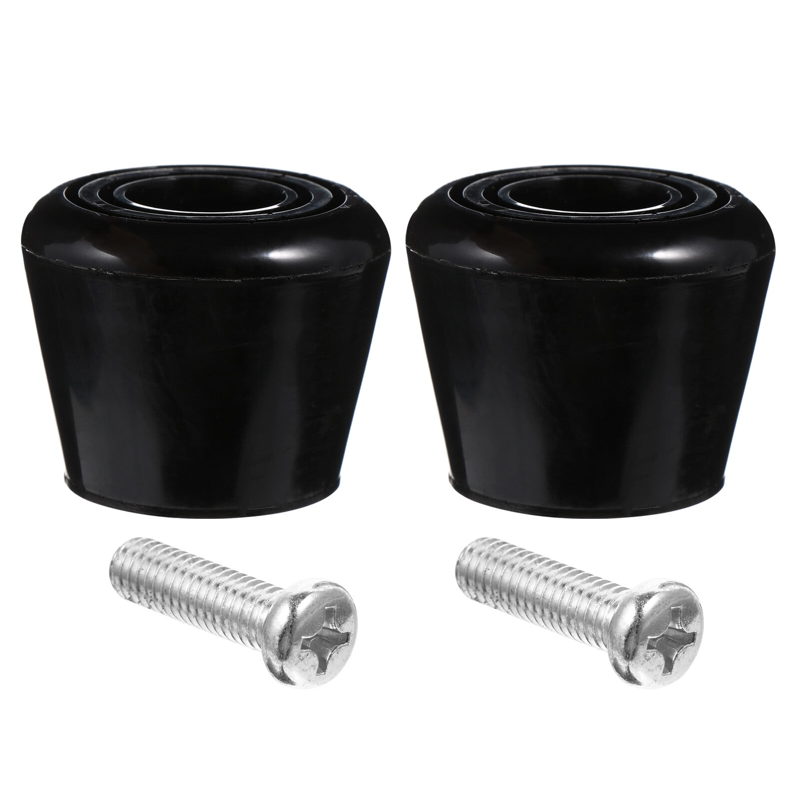 VAKA PU Rubber Roller Skate Toe Stoppers - 1 Pair With Screws, 1.85" Diameter, For C7 Skates & Similar