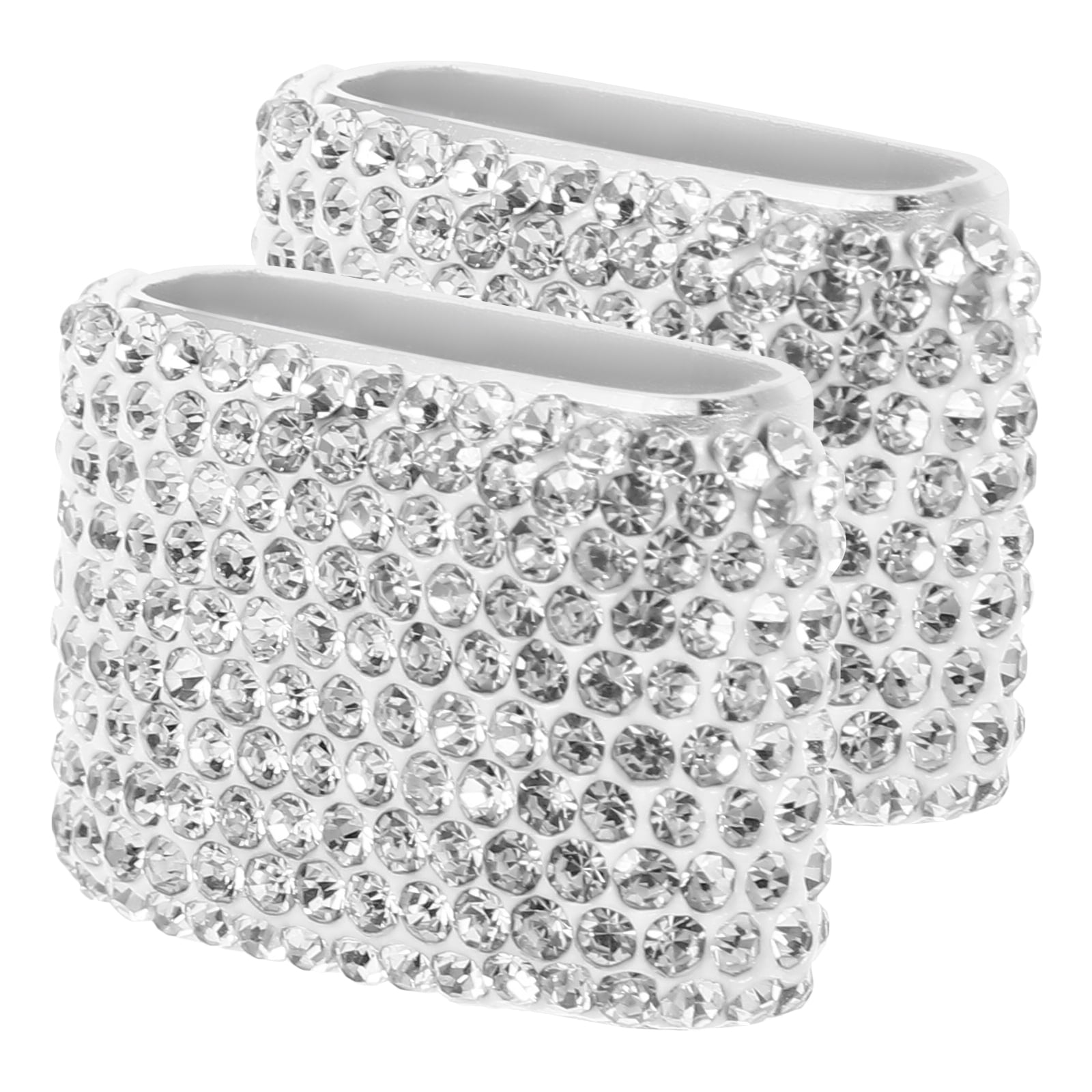 WAXIAYUZ Bling Crystal Sunglasses & Eyeglasses Holder for Car (2 Pcs