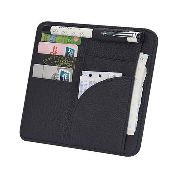 WAXIAYUZ Car Sun Visor Organizer Storage Holder Auto Interior Accessories Black