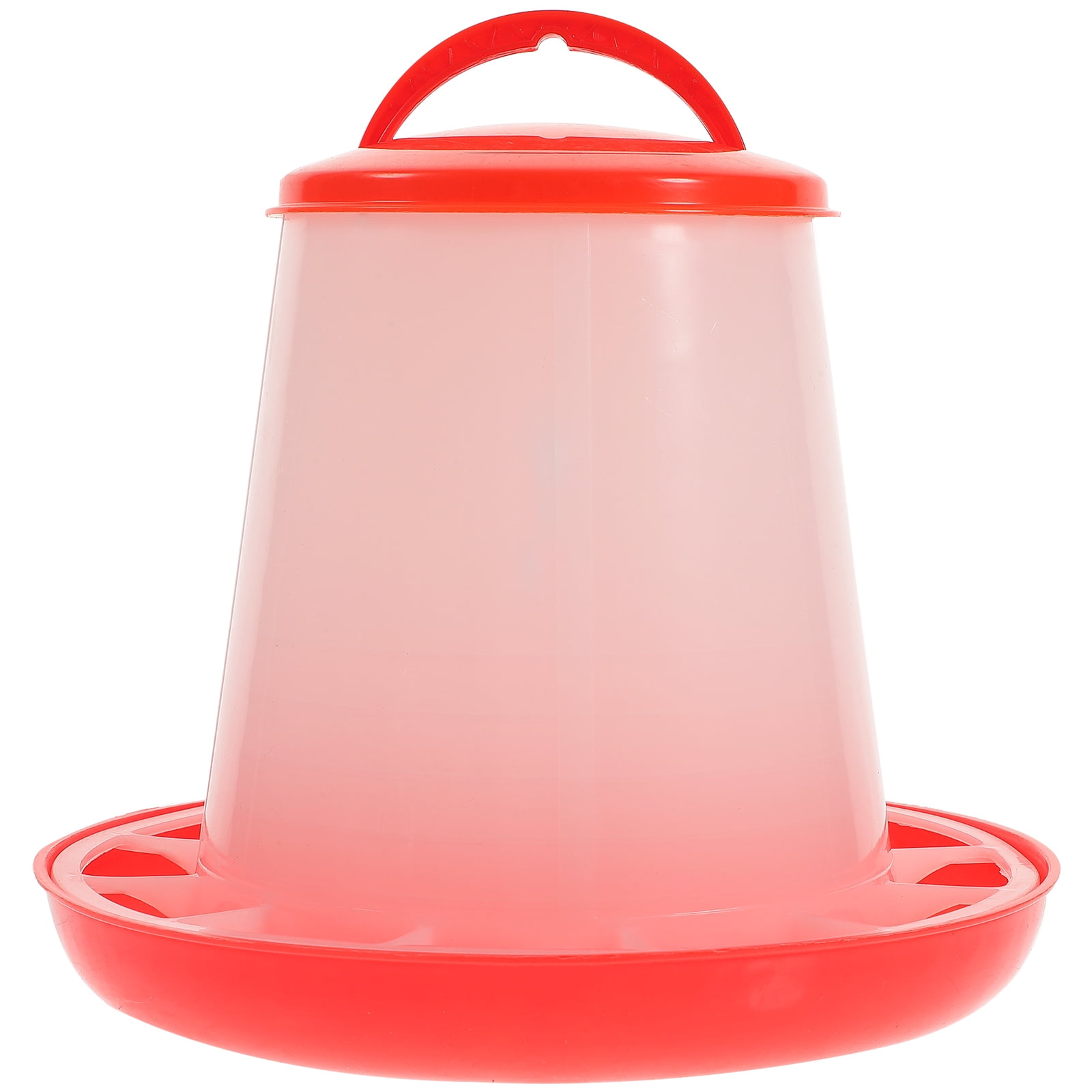 WAXIAYUZ Chicken Waterer Poultry Feeder Hanging Automatic Feed Container (Red)