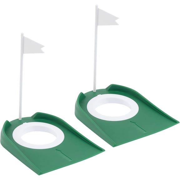 Mobutofu Golf Putting Practice Cup Green Compact Design Outdoor 2Pcs 7.1X6.9X5.3In