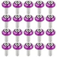 thumbnail image 1 of GOOHOCHY Purple Aluminum Alloy License Plate Screws for Motorbike with 6mm Size and Firm Fixation Effect, 1 of 7