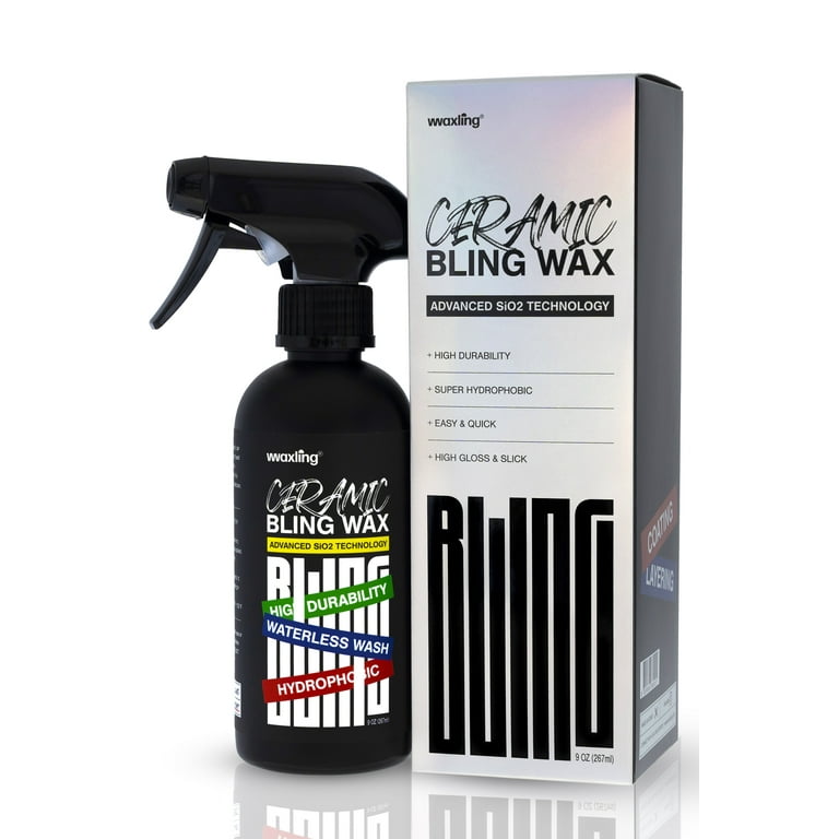 WAXLING Ceramic Bling Wax, Ceramic Coating Car Wax, Waterless Car Wash &  Car Wax Polish, Hydrophobic Car Wax Spray for High Durability, Gloss,  Slick