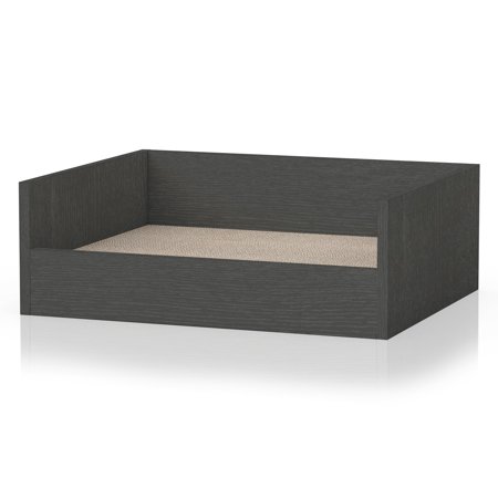 WAY BASICS Cat Bed Deluxe - Lasts 2x Longer, Charcoal Black