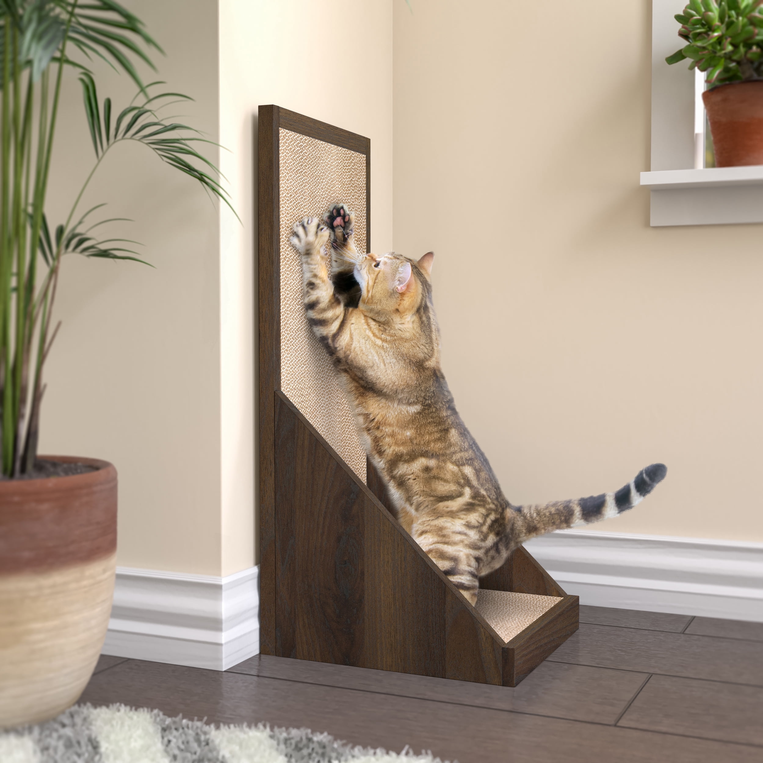 WAY BASICS Vertical Cat Scratcher Standing Scratch Pad Reversible