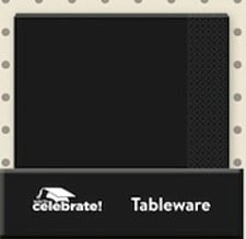 6.5" x 6.5" Disposable Black Paper Napkins, 24 Count, by Way To Celebrate